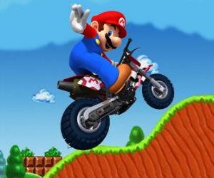 пазл Марио на мотоцикле